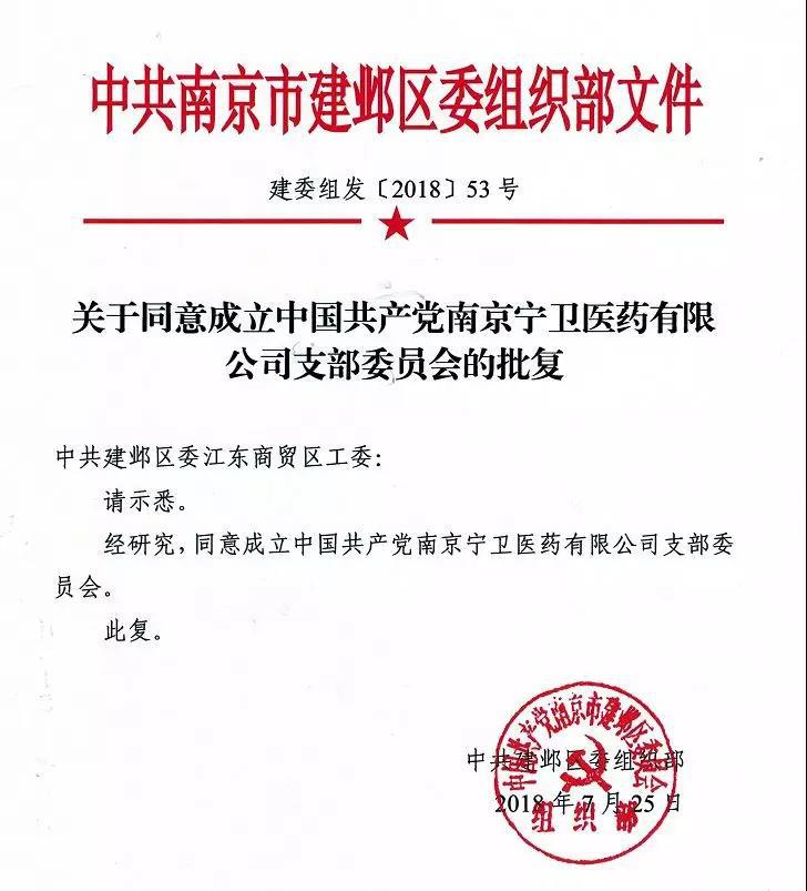 喜報 | 寧衛醫藥黨支部正式成立